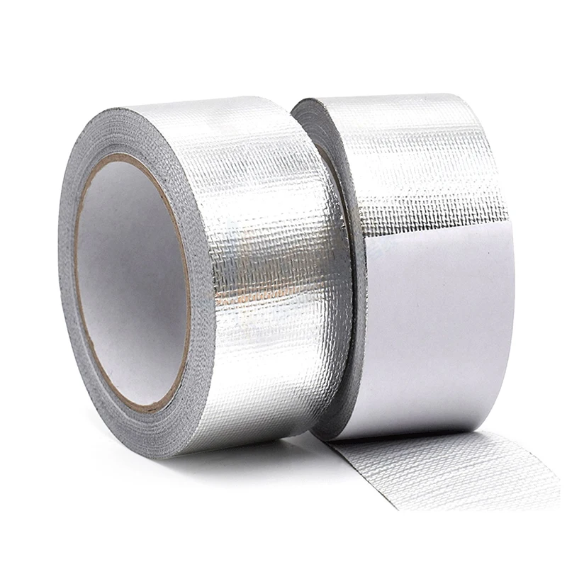 10m X 3cm Aluminum Foil Tape High Temperature Resistant Silver Insulation Tape for Manifold Downpipe Wrapping