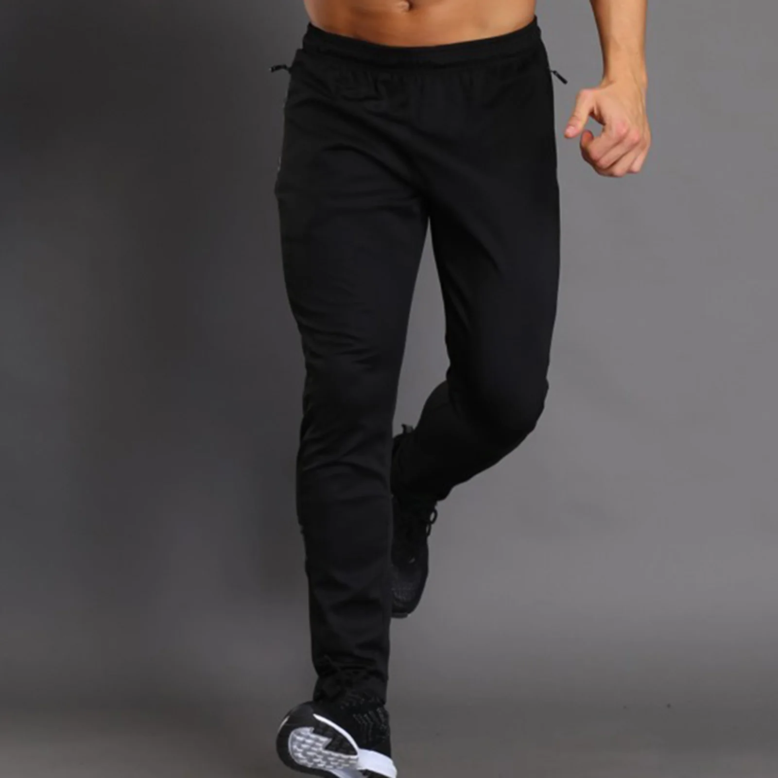 Man High Waisted Baggy Sweatpants Anti-wrinkle Solid Color Pants Suitable for Father Son Boyfriend