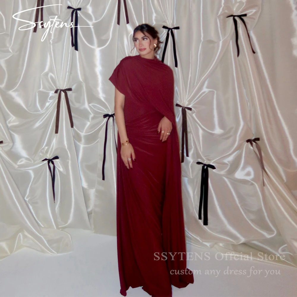 

SSYTENS Длинные бордовые платья русалки для выпускного вечера Кепка Мягкое вечернее платье длиной до пола Вечерние платья для мероприятий vestidos de gala Индивидуальные