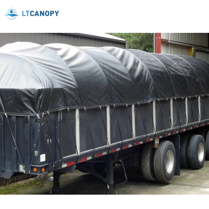 Tear Resistant Grey PVC Tarpaulin Heavy Duty Waterproof Truck Cover Tarp Customized Product No Fixed Sizes Custom Size Customize