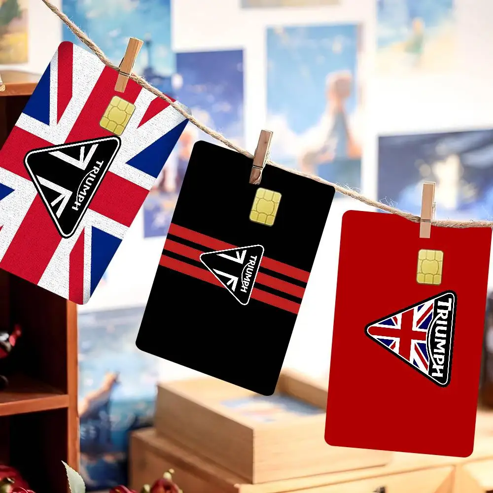 T-Triumphs Logo Cartoon Credit Card Skin Stickers for Bank Card Bus Metro Card Sticker Waterproof Women Gift