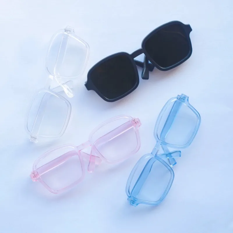 Fashion Doll Glasses High Quality Mini Toys Cute Eyeglasses Square Frame 20cm Cotton Dolls Cool Idol Star Accessories Decoration