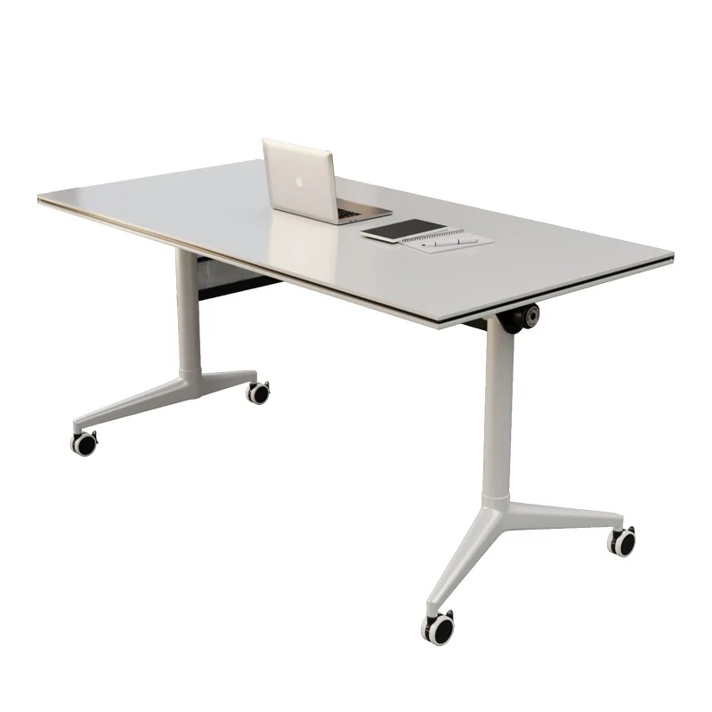 

Folding training table mobile splicing conference table educational institution table and chair strip white desk one