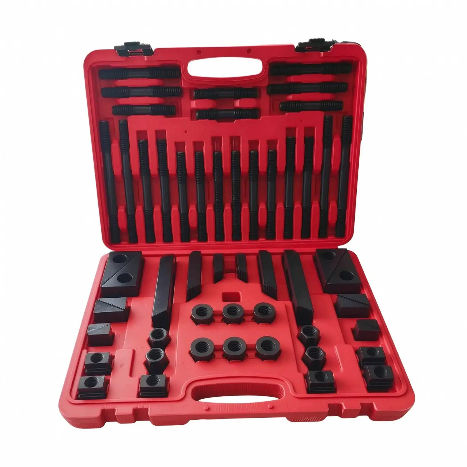58 Pieces Milling Machine Clamping Kit | Metal Construction, Secure Latch Closures, Machining Center Clamping Kit