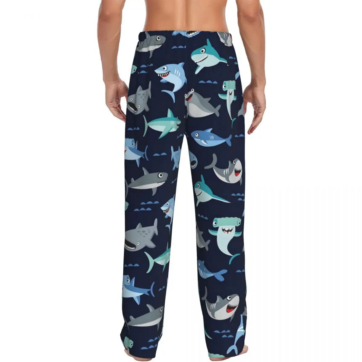 مخصص القرش بيجامة السراويل الرجال لطيف الحيوان صالة النوم الرباط ملابس خاصة قيعان مع جيوب #3