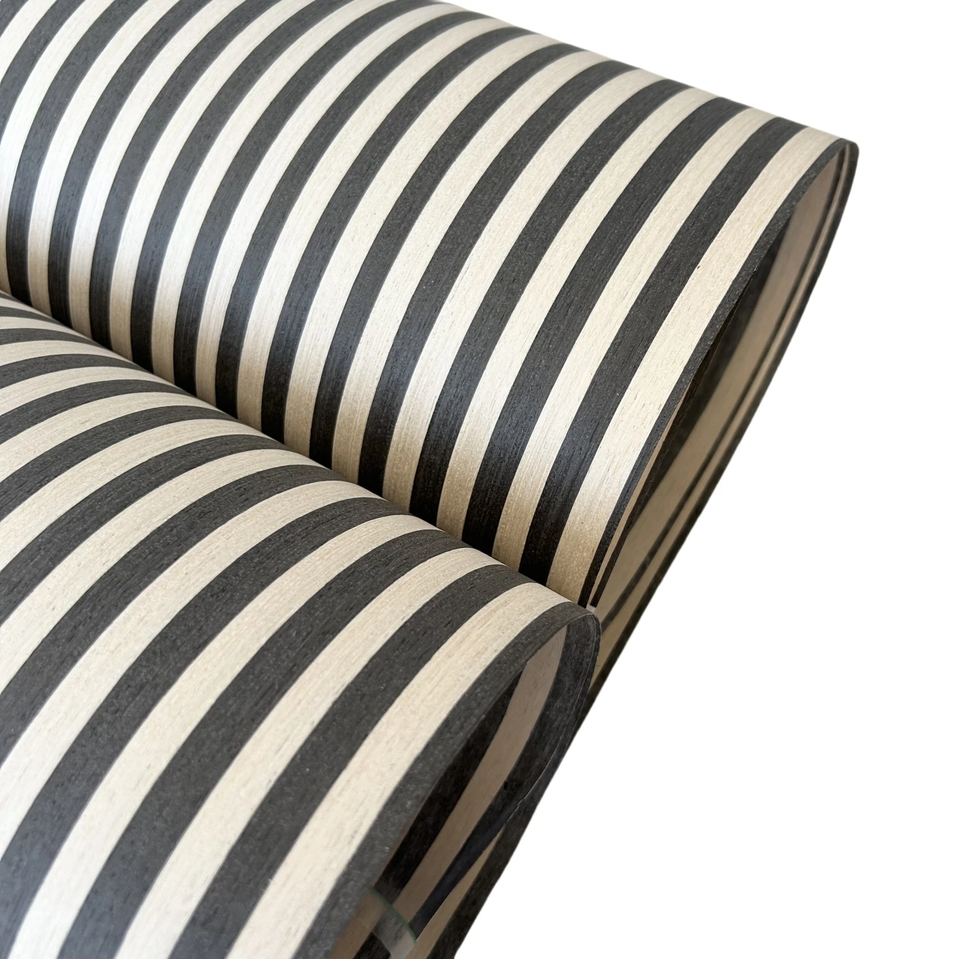 58x250cm Black&White Engineered Wood Veneer, Reconstituted Fleece Backed Composite Zebra Pattern Sheet for Furniture Renovation