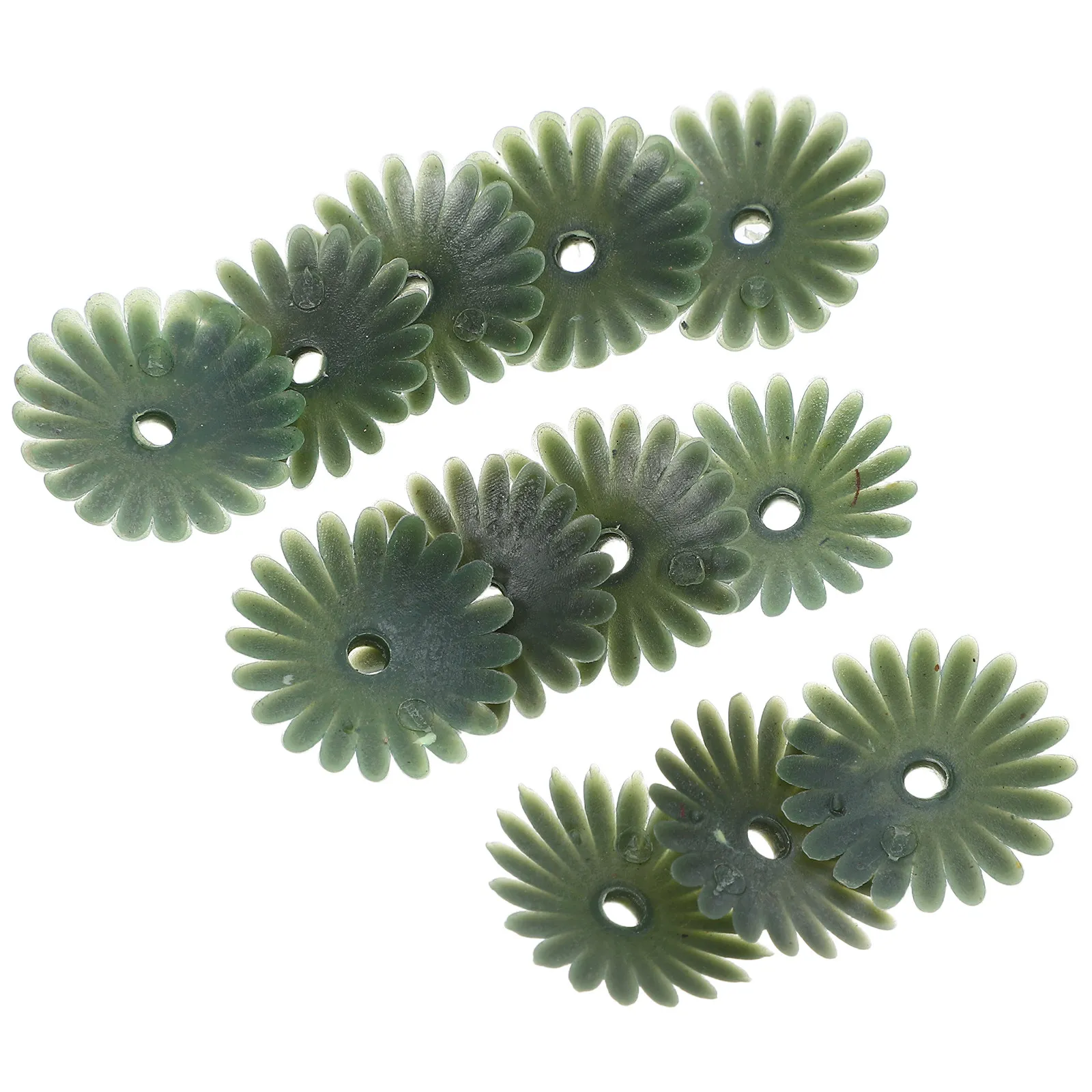 100Pcs Artificial Flower Calyx Green Plastic Sepals Caps Stable Flat Bottom Flower Base Replacement for Bouquet Repair