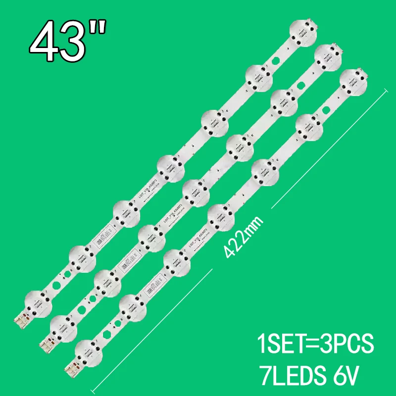 For Samsung 43-inch LGIT_ T19 Trident SSC_ Y19_ 43UM73  REV00_ 181029  3-piece 7LED 6V 100% new backlig