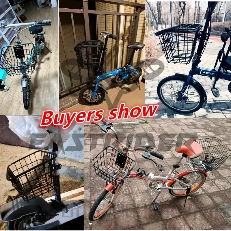 Large Capacity Bicycle Front Basket E-bike Storage Basket Strong Load-bearing Easy Installation Durable for Scooter Bike