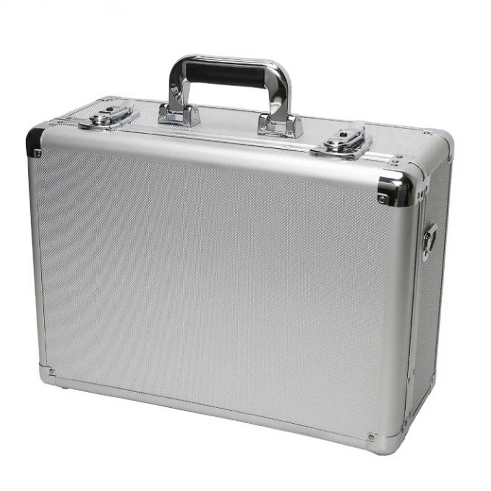 Portable Aluminum Tool Case Lockable Instrument Equipment Storage Box Document Briefcase Custom Foam Interior Customizable Size
