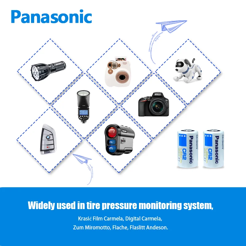 Panasonic CR2 3V Battery Blister card packaging is suitable for Polaroid Nikon Fujifilm camera Canon film camera Lithium battery