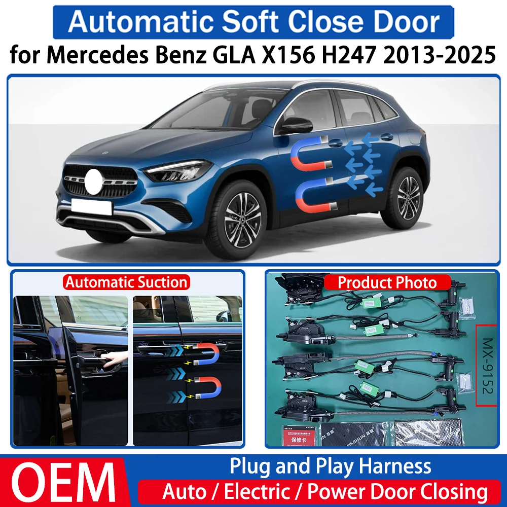 

ZJCGO for Mercedes Benz GLA X156 H247 2013-2025 OEM Car Automatic Soft Close Door Electric Suction Kit Auto Power Closing System