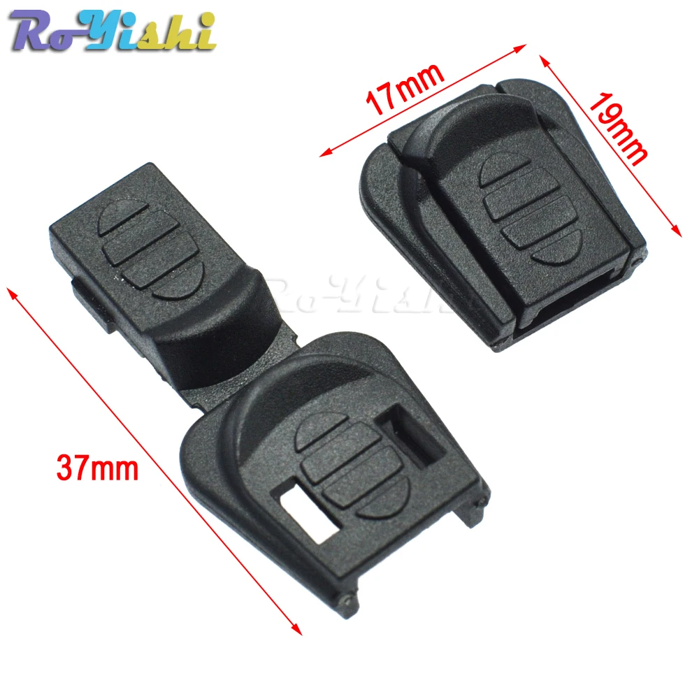 Zipper Pulls Cord Stopper End Lock Zip Clips Rope Buckle Paracord Black