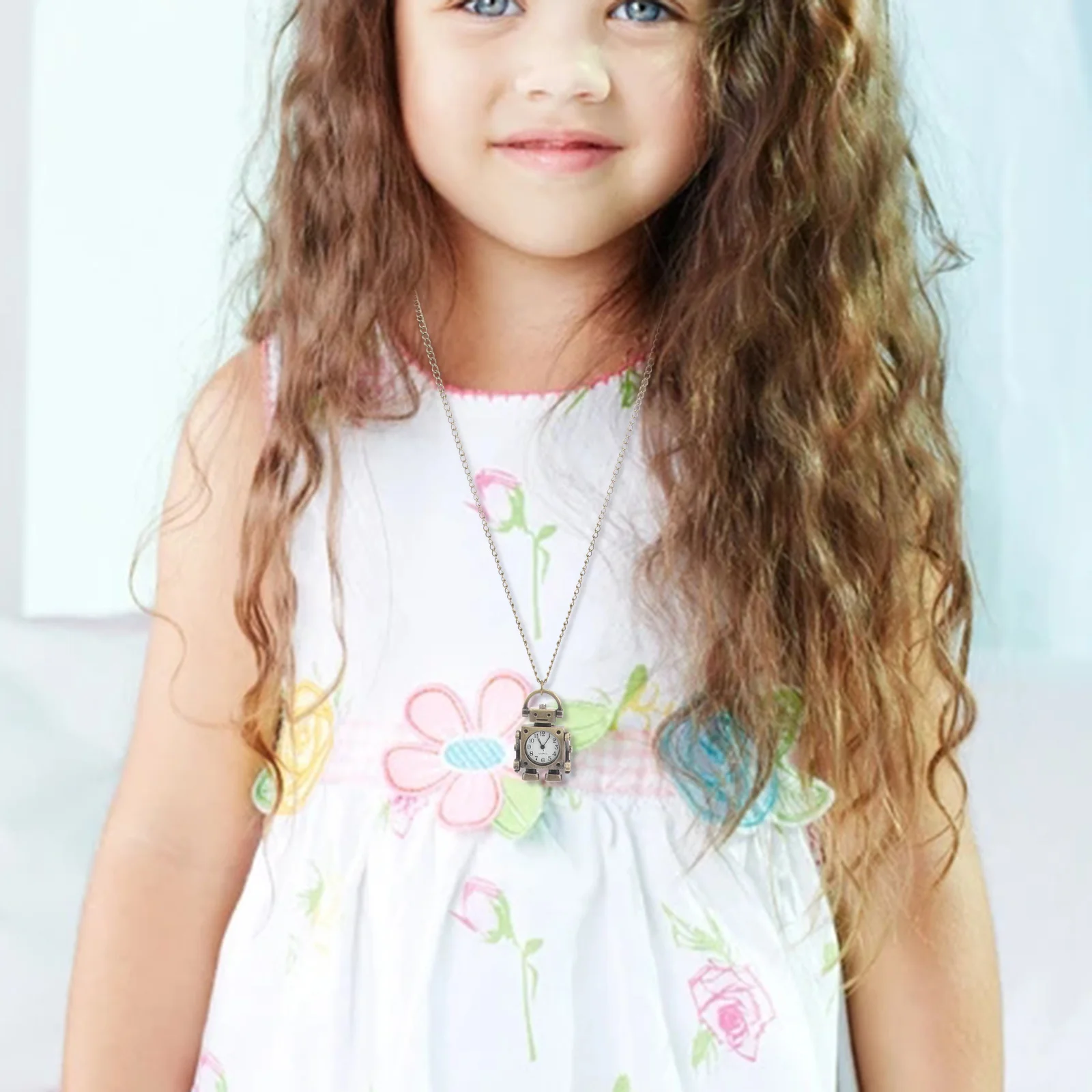 مجموعة واحدة من حلقة المفاتيح على شكل روبوت، سلسلة مفاتيح معدنية ممتازة على شكل ساعة، إكسسوار أنيق فريد لفكرة هدية لصديق العائلة #6