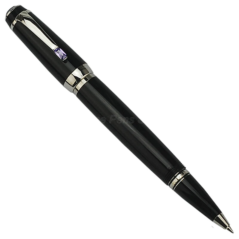 

Crocodile Elegant Black Roller Ball Pen Sapphire on Top With Golden & Silver Clip With Gift Box Optional For Writing Pen CR001