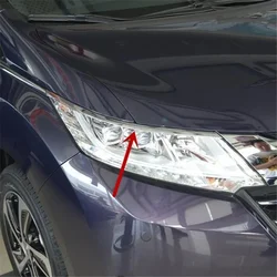 WELKINRY For Honda Odyssey RC 5th Generation 2014 2015 2016 2017 2018 2019 2020 Car Head Front Lamp Light Eyelid Eyebrow Trim