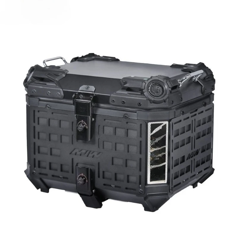45-Liter aluminum alloy black armored tailbox for motorcycle tailbox