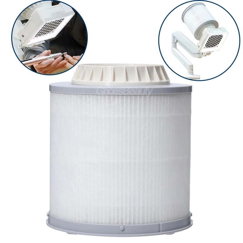 2026 Latest Professional Nail Dust Collector Filter Desktop Nail Vacuum Cleaner Accessories Air Purifier Manicure Cleaner Parts