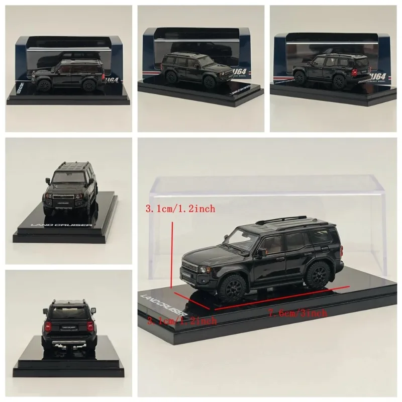 Hobby Japan 1/64 Toyota Land Cruiser LC250 (LHD) Simulation alloy car model, Boys' toy, Adult collectible ornament.