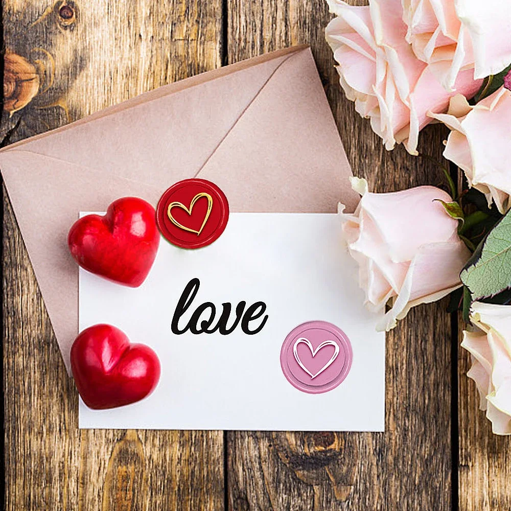 Valentine's day Wax Stamp Removable Brass Head Classic Sealing Wax Stamp for Decorating Cards Wedding Invitations Parcels