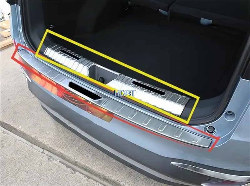 

For Volkswagen VW ID.4X 2021 2022 Stainless Steel Car Rear Bumper Protector Sill Trunk Guard Cover Trim Decoration Accessories