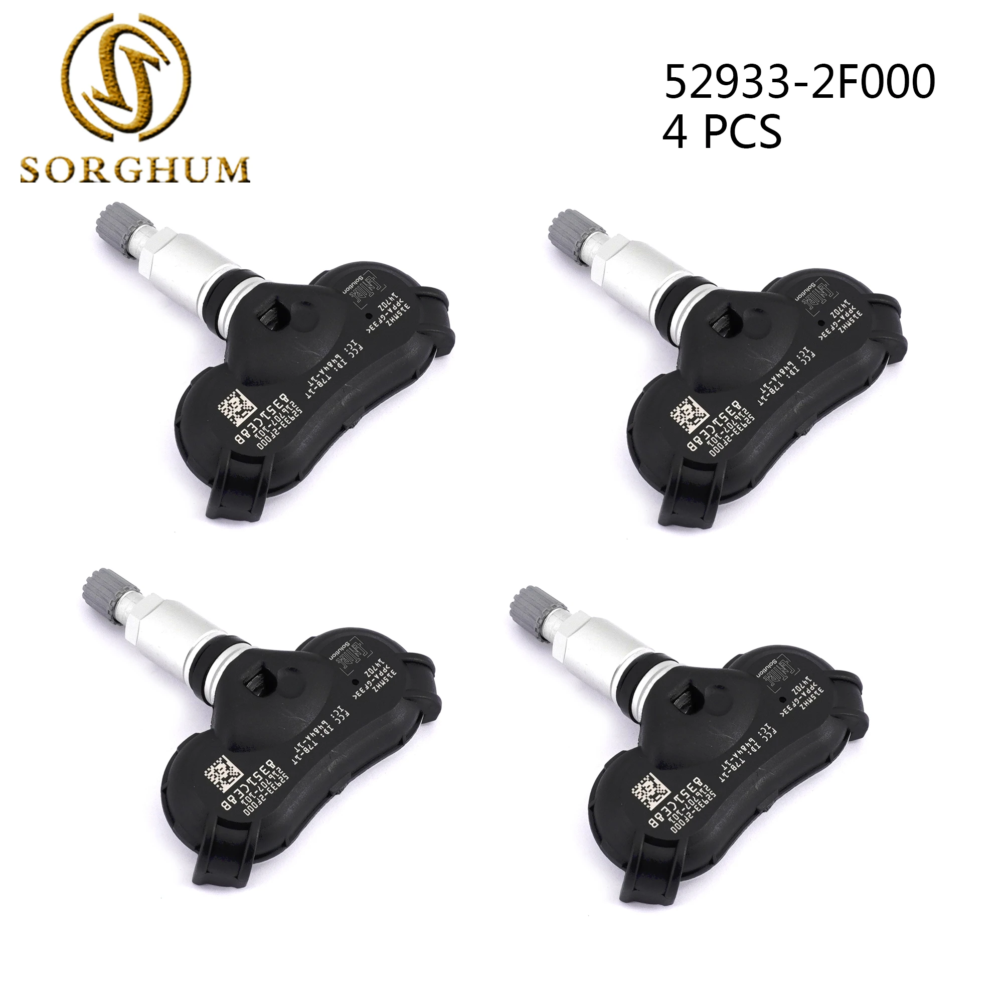 

SORGHUM 4 PCS Tire Pressure Monitor System For Hyundai Tucson 09-13 For KIA Sportage Rio III 3 Borrego Spectra 07-11 52933-2F000