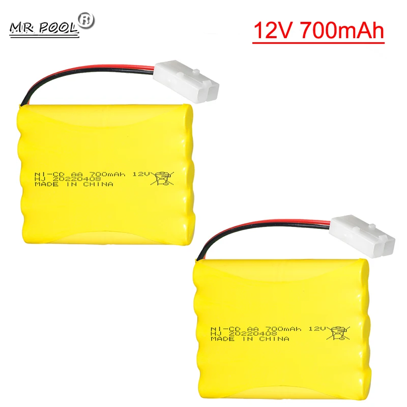 12v 700mAh NiCD Battery with KET-2P plug For Rc toy Car Tanks Trains Robot Boat Gun Ni-CD AA 700mah 12v Rechargeable Battery