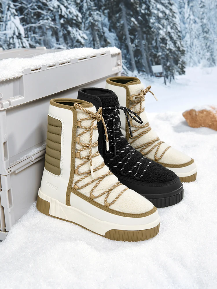 

2023 New Personalized Snow Boots Outdoor Warm Boots Couple style Winter Shoes Thick Soled Anti Slip Cowboy Boots