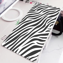 Colorful Watercolor Black White Zebra Pattern XXL Large Mouse Pad Computer Laptop Non-slip Office Keyboard Desk Mat Mousepad