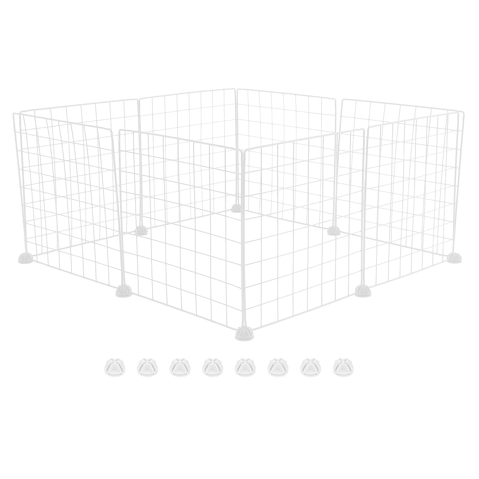 

8pcs Small Animal Fence Large Size Durable Iron Material Adjustable Portable Playpen Rabbit Guinea Pig Cages Dog Cage Wire Grid