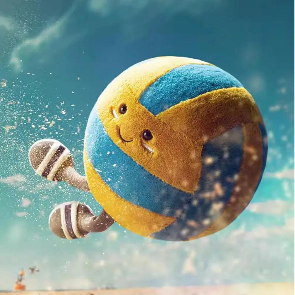 

Volleyball Plush Toy Stuffed Doll Creative Sports Gift for Girls Bedtime Cuddle Comfort Adorable Birthday Present for Bestie