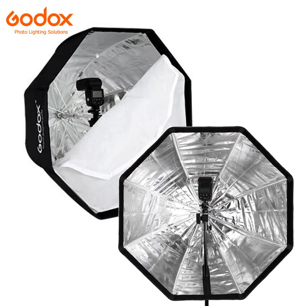 Godox 플래시 우산 소프트 박스 스피드라이트 팔각형 소프트 박스, 사진 스튜디오 스트로브 반사판, 80cm, 95cm, 120cm