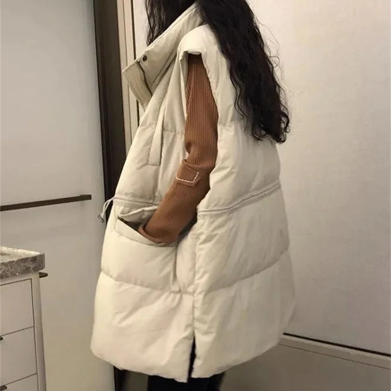 Winter Thicken Women Vest Korean Loose Warm Puffer Waistcoat For Women 2024 New Winter Sleeveless Jacket Female Overcoat