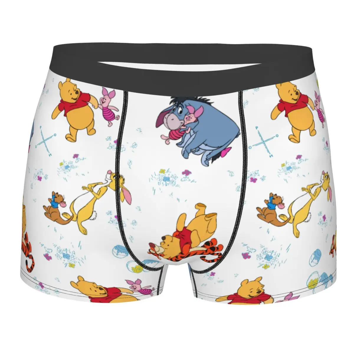 Hot Boxer Winnie The Pooh Hanging With Friends Shorts Panties Briefs Men Underwear Soft Underpants for Homme S-XXL