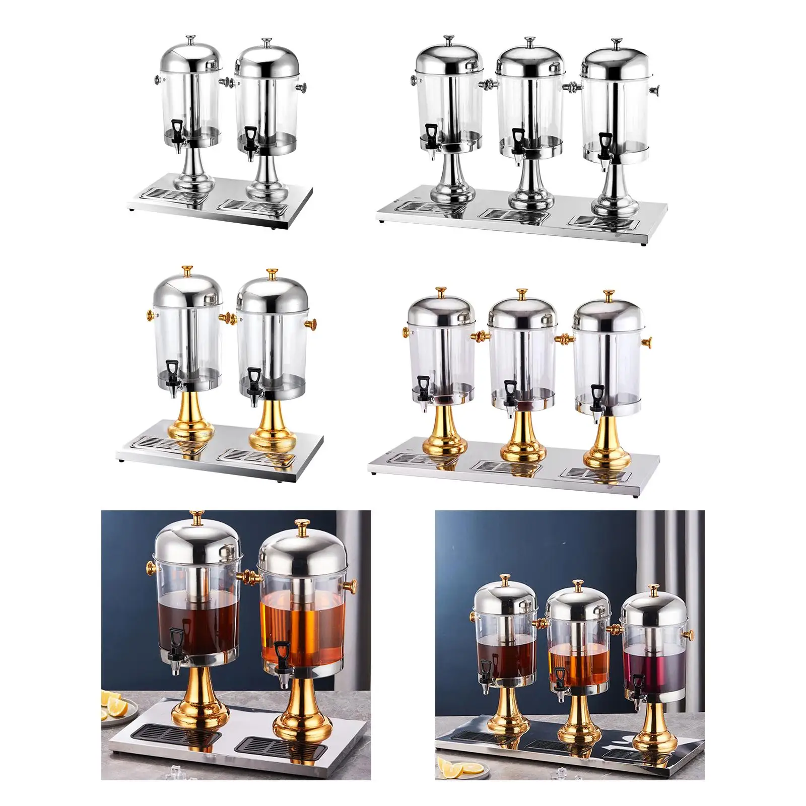 Immagine 7: Dispenser per Bevande, Contenitore per Bevande Fredde, per Tè Freddo e Birra
