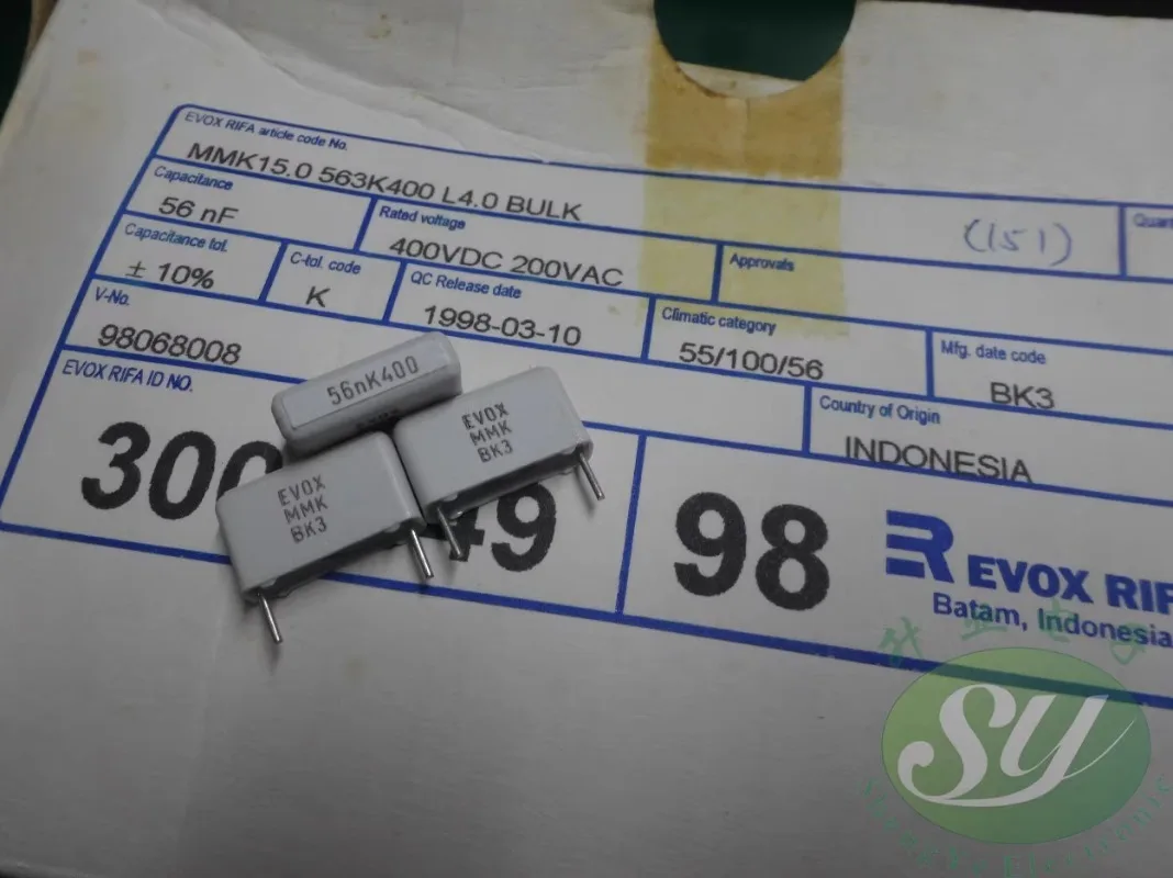 10 Uds EVOX MMK15 0,056 uf/400v 56nf 563 nuevo condensador de película 15MM
