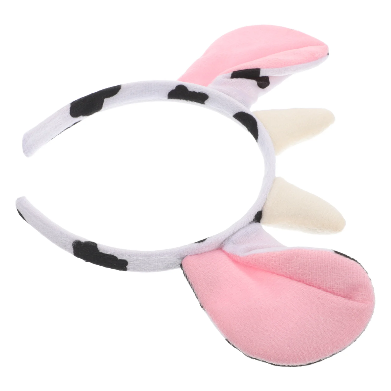 

Cute Cow Headband Animal Ears Headwear Kids Women Soft Durable Adorable Secure Versatile Party Stage Performance