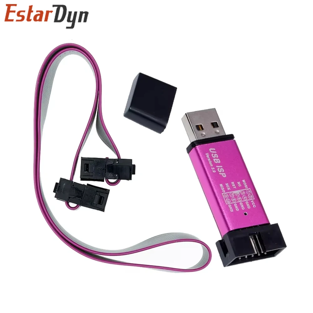 Estardyn Aluminum Shell USB ISP Programmer USBASP Adapter for 51 AVR ATMEL Support Win7 64 Bit