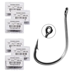 100pcs/Box Japan Izu Fish Hook High Carbon Steel Barbed In Fly Fishing Hook Worm Pond Fishing Bait Hooks