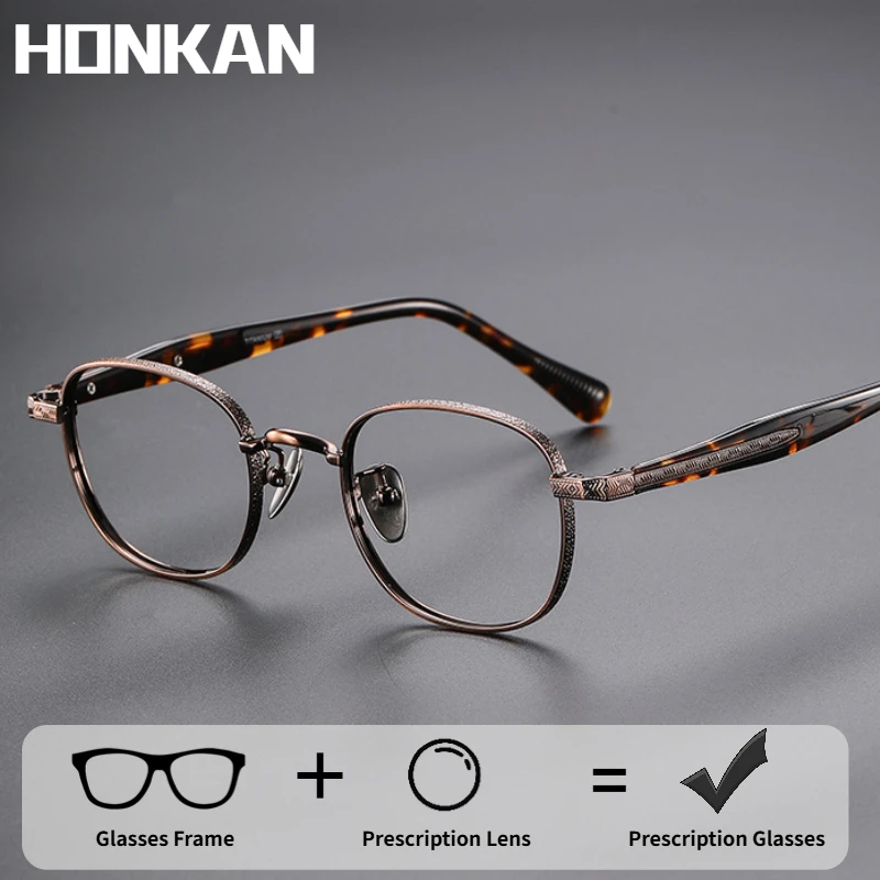 

Retro Luxury Titanium Prescription Eyeglasses Frames Acetate Optical Glasses Men Women Reading Glasses Anti Blue Light Eyewear