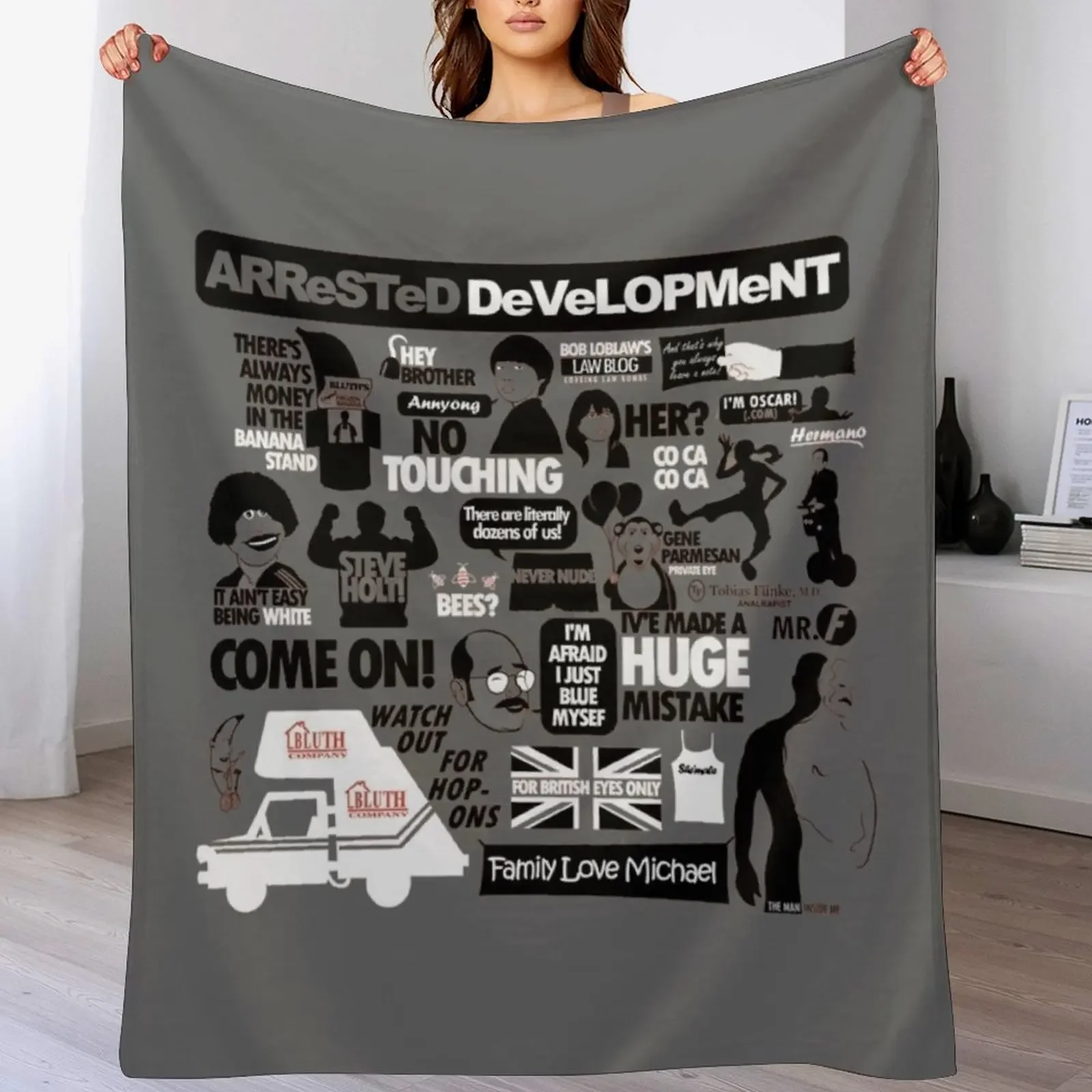 Arrested Development Throw Blanket valentine gift ideas Personalized Gift Soft Big blankets and throws Blankets