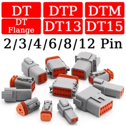 5/10Set Deutsch DT/DTP/DTM/DT15/DT13 series Waterproof Wire Connector DT06-2S DT04-2/3/4/6/8/12P Automotive Sealed Plug with pin