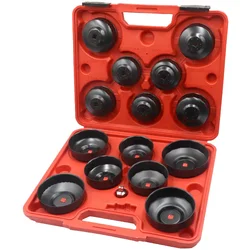 15 Pcs Universal Oil Filter Wrench Kit Changing Oil Filter Tools Set