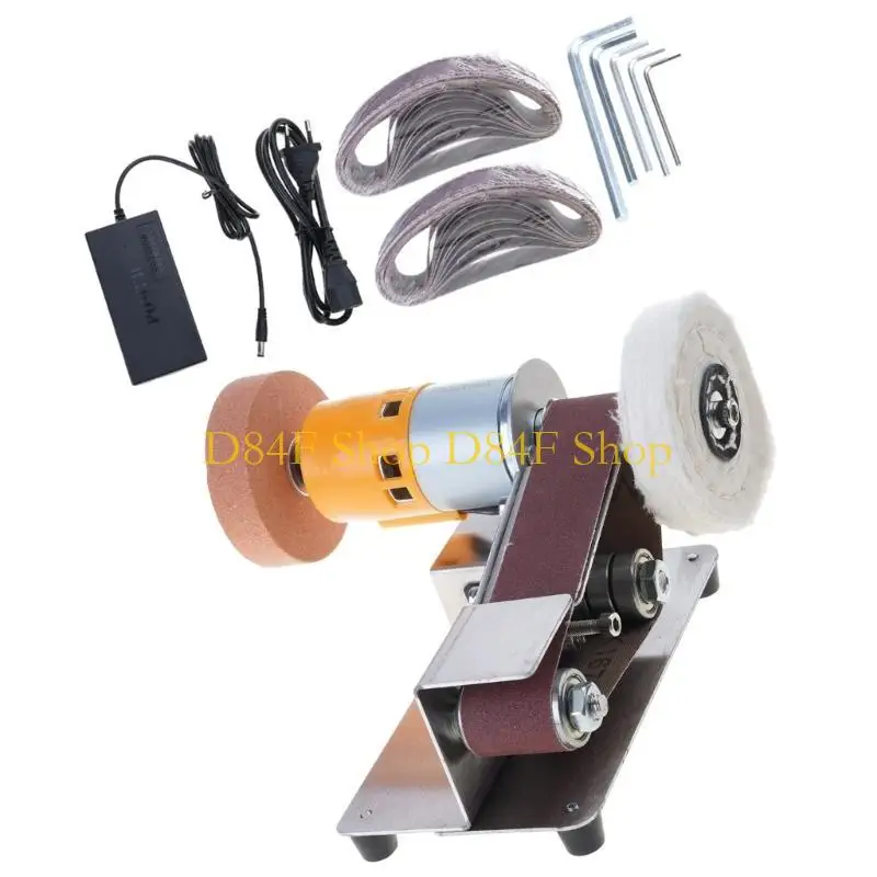 

D84F Ленточная шлифовальная машина 15 градусов электрическая ленточная шлифовальная машина с регулируемой скоростью скамейки для