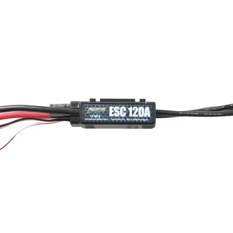 FMS Predator 120A 3-8S LIPO Brushless ESC 8A 5.2V 6V 7.4V Adjustable BEC XT90 Plug for RC Airplane Fixed-Wing