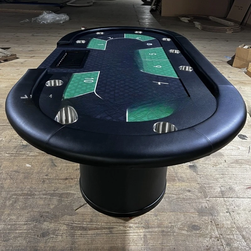 240cm Green Texas 10 Player Poker Table, Red, Black, Blue, Decor Color