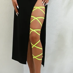 Elástico Punk Braço Wrap, Correias cruzadas, Sexy-Leg Wraps, Cinto de liga para o Halloween Dança, Festival de Música, Arnês do Corpo, Y1UA