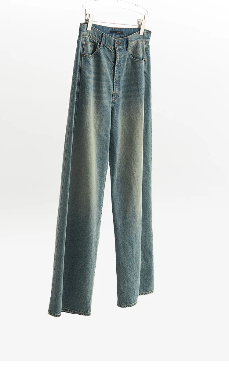 A Must-Have for Pear-Shaped Figures~ High-Waisted Casual Jeans, Cotton and Linen Wide-Leg Pants That Cover the Body, Women's Long Pants, New Spring 2026 Style