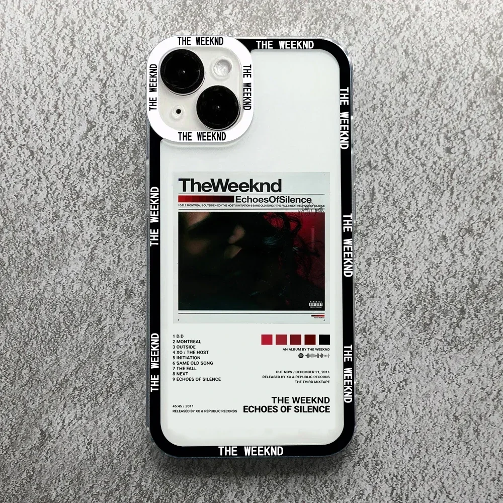 HOT The Weeknd custodia per telefono Poster minimalista per iPhone 16 15 14 13 12 11 Pro MAX Mini SE 8 7 Plus Cover trasparente Fundas Coque