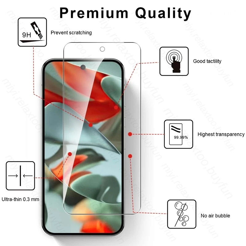 for Google Pixel 9 Pro XL 5G Glass 6 In 1 Tempered Glass Screen Protector Googe Pixel9 Pixel 9Pro 9 ProXL Pixel9Pro Camera Glass